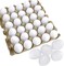 30PCS White Plastic Eggs Paintable Fake Eggs for Crafts Easter Decorations Basket Stuffers Hen Lays Eggs Pretend Play
